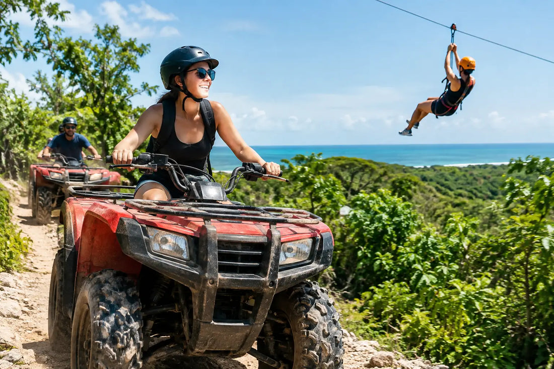 Tour ATV con tirolesas en Riviera Maya