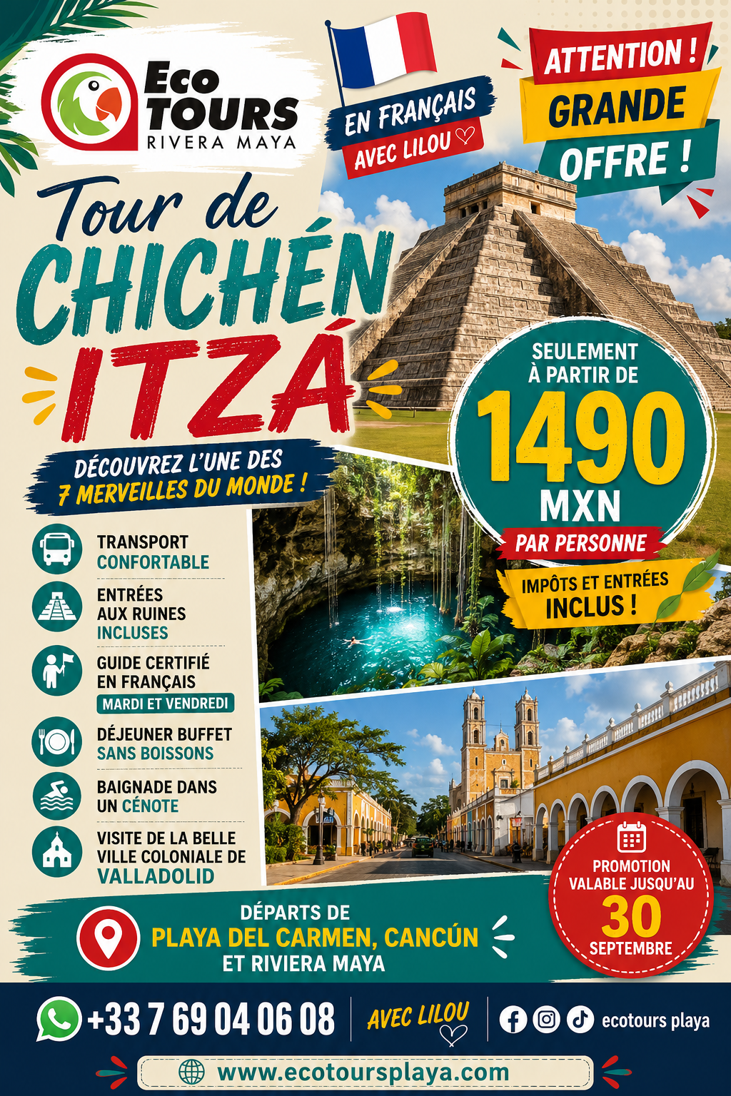 CHICHÉN ITZA CLASICO FRANCÉS 🇫🇷