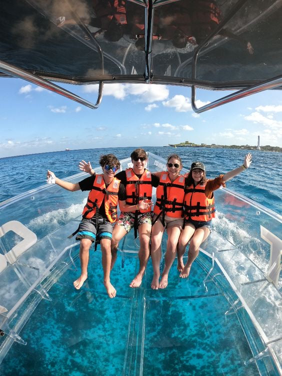 LANCHA TRANSPARENTE: Cozumel, Cancun o Isla Mueres