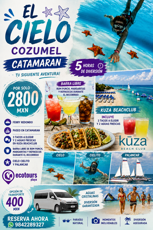 CIELO CATAMARAN + KUZA CLUB DE PLAYA